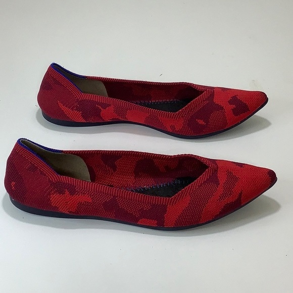 Rothy’s Red Camo the point ballet flats size 8.5 EUC - Picture 13 of 13
